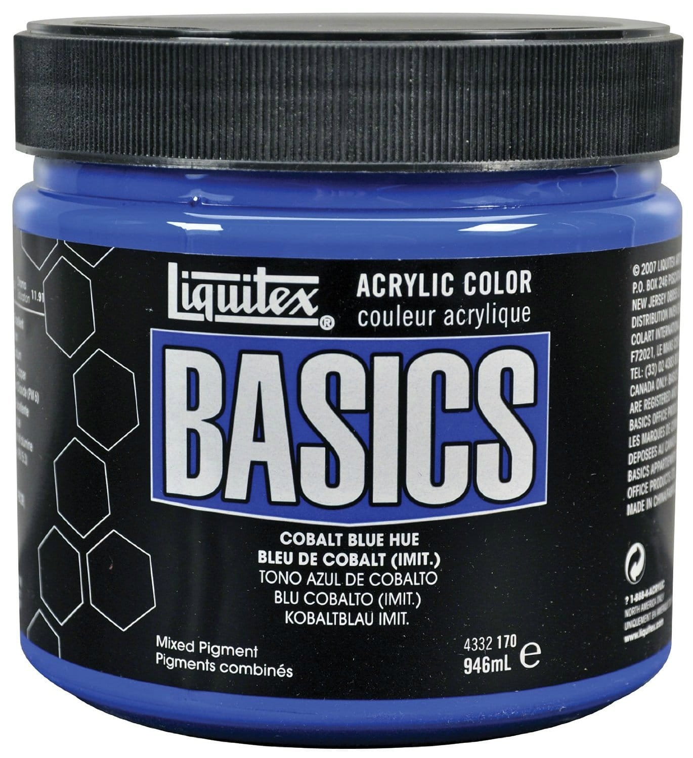 Liquitex Basics Acrylic Paint - Cobalt Blue Hue (946ML) cobalt blue hue 4332170 Liquitex Basics Acrylic Paint - Cobalt Blue Hue (946ML)