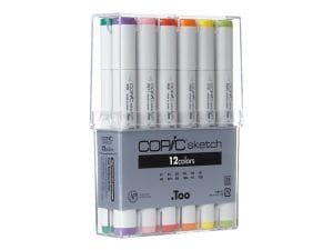 COPIC Sketch Basic Colors Marker - Set of 12 Markers