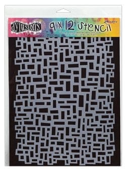 Dylusions 9 X 12 Stencil - Blocks Large Dylusions 9 X 12 Stencil - Blocks Large