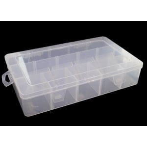 Multifunctional Removable 15 Cubicles PP Storage Organizer Case (Large)