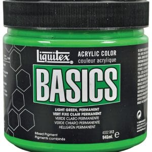 Liquitex Basics Acrylic Paint - Light Green Permanent (946ML)