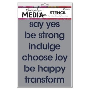 Dina Wakley Media Stencil - You Can