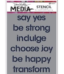 Dina Wakley Media Stencil - You Can