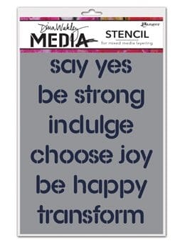 Dina Wakley Media Stencil - You Can Dina Wakley Media Stencil - You Can