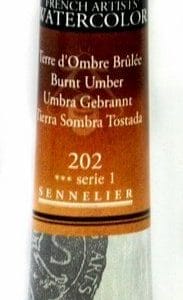 Sennelier l'Aquarelle French Artists' Watercolor 21 ML - Burnt Umber
