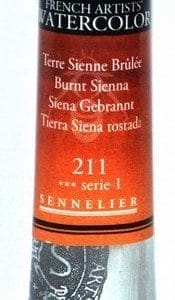 Sennelier l'Aquarelle French Artists' Watercolor 21 ML - Burnt Sienna