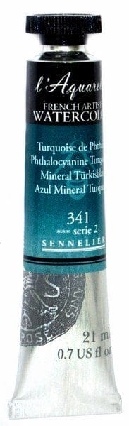 Sennelier l'Aquarelle French Artists' Watercolor 21 ML - Phthalocyanine Turquoise n131535341 phthalocyanine turquoise Sennelier l'Aquarelle French Artists' Watercolor 21 ML - Phthalocyanine Turquoise