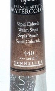Sennelier l'Aquarelle French Artists' Watercolor 21 ML - Warm Sepia