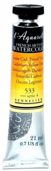 Sennelier l'Aquarelle French Artists' Watercolor 21 ML - Cadmium Yellow Deep n131535533 cadmium yellow deep Sennelier l'Aquarelle French Artists' Watercolor 21 ML - Cadmium Yellow Deep