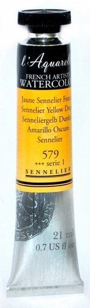 Sennelier l'Aquarelle French Artists' Watercolor 21 ML - Yellow Deep n131535579 yellow deep Sennelier l'Aquarelle French Artists' Watercolor 21 ML - Yellow Deep