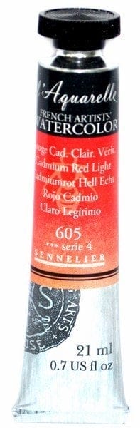 Sennelier l'Aquarelle French Artists' Watercolor 21 ML - Cadmium Red Light n131535605 cadmium red light Sennelier l'Aquarelle French Artists' Watercolor 21 ML - Cadmium Red Light