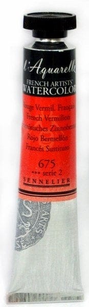 Sennelier l'Aquarelle French Artists' Watercolor 21 ML - French Vermilion n131535675 french vermilion Sennelier l'Aquarelle French Artists' Watercolor 21 ML - French Vermilion