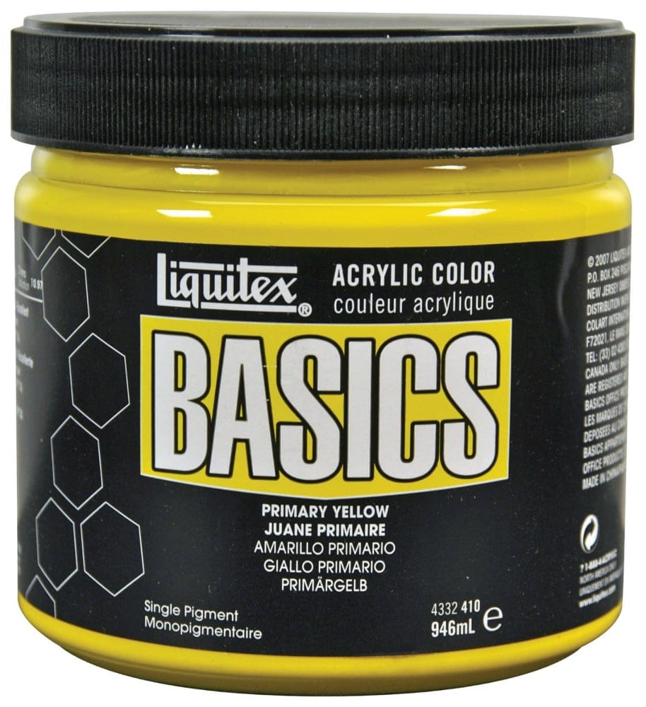 Liquitex Basics Acrylic Paint - Primary Yellow (946ML) primary yellow 4332410 Liquitex Basics Acrylic Paint - Primary Yellow (946ML)