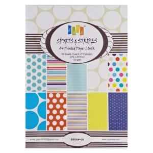 A4 Paper Pack - Sports and Stripes (Set of 30 sheets)