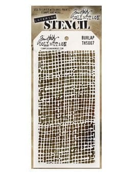 Tim Holtz Layering Stencil - Burlap ths007 burlap stencil Tim Holtz Layering Stencil - Burlap