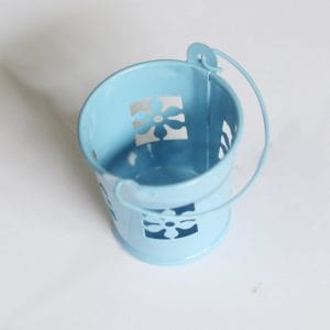 Mini Carved Bucket (2 by 1.6 inch) - Baby Blue