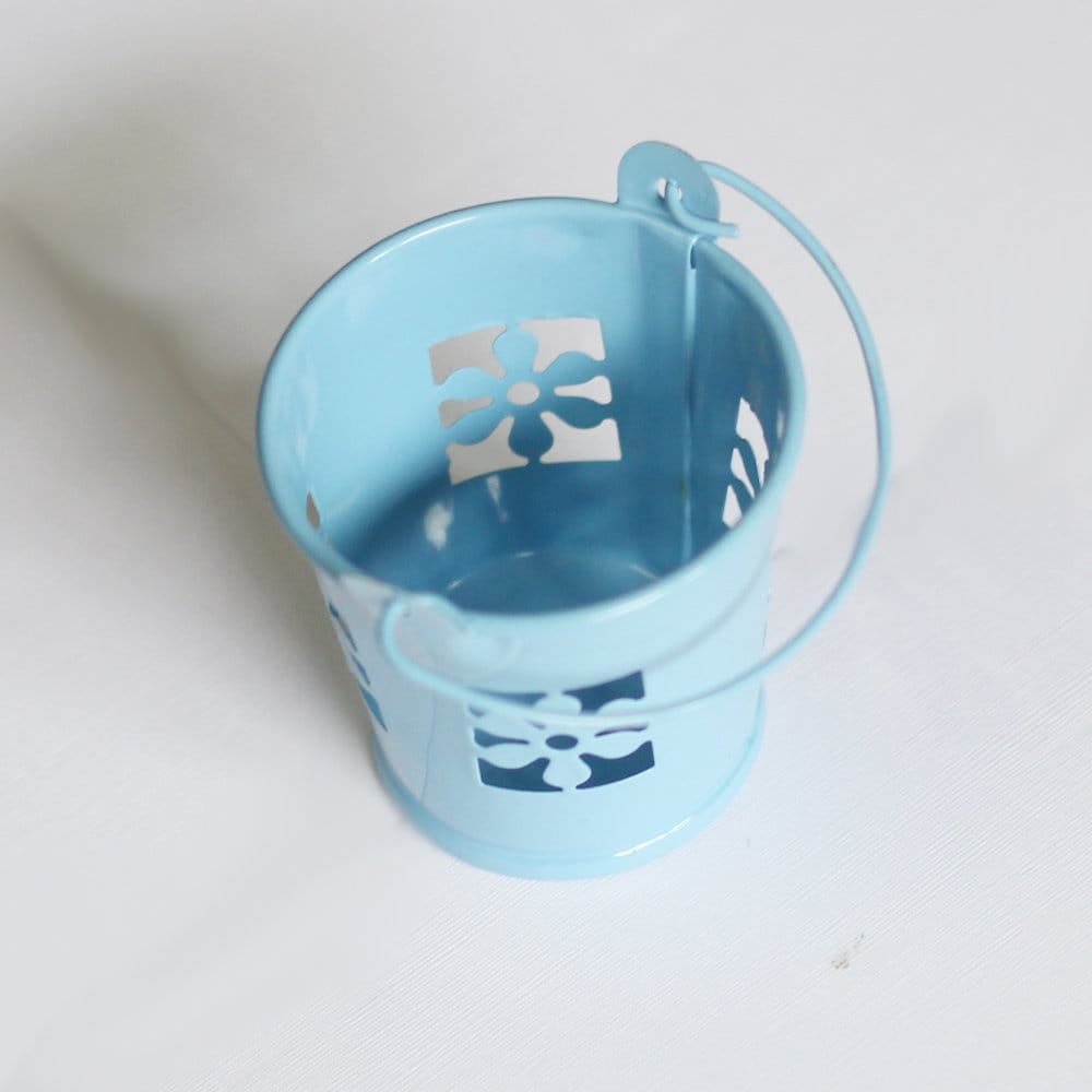 Mini Carved Bucket (2 by 1.6 inch) - Baby Blue xmt086dc 720 3 Mini Carved Bucket (2 by 1.6 inch) - Baby Blue