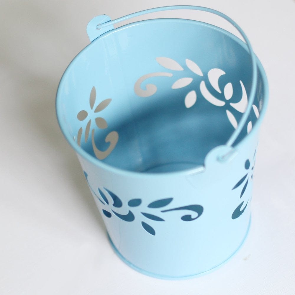 Mini Carved Bucket (4 by 3 inch) - Baby Blue xmt169dc 236 2 Mini Carved Bucket (4 by 3 inch) - Baby Blue
