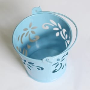 Mini Carved Bucket (2.5 by 2 inch) - Baby Blue