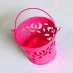 Mini Carved Bucket (2.5 by 2 inch) - Dark Pink