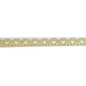 Decorative Glitter Tape - Hearts (Golden)