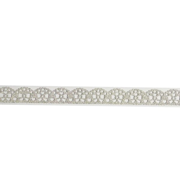 Decorative Glitter Tape - Ribbon (Silver)