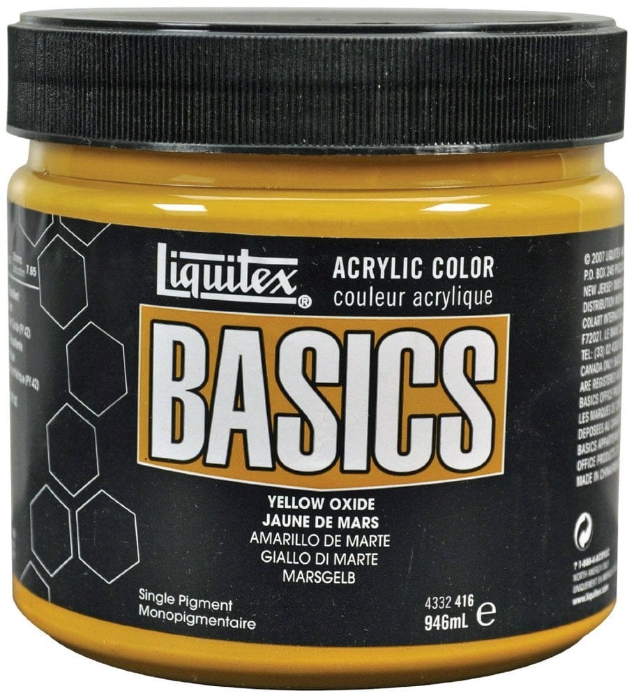 Liquitex Basics Acrylic Paint - Yellow Oxide (946ML) Liquitex Basics Acrylic Paint - Yellow Oxide (946ML)