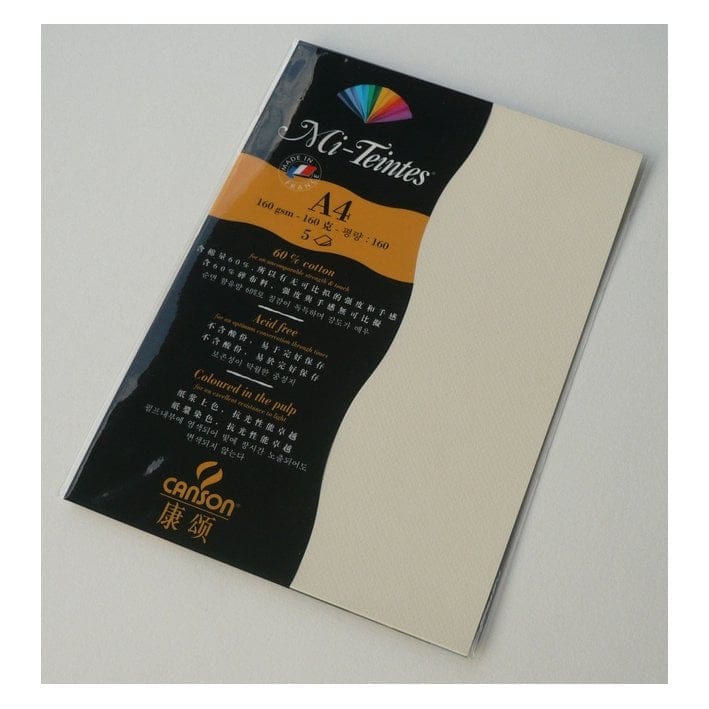 Canson Mi-Teintes A4 colour sheets 160gsm - Pale Yellow 101 101 pale yellow Canson Mi-Teintes A4 colour sheets 160gsm - Pale Yellow 101