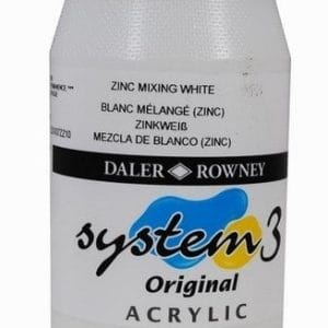 Daler Rowney System 3 Original Acrylic 500ML - Zinc Mixing White