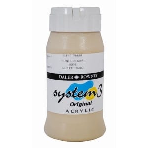 Daler Rowney System 3 Original Acrylic 500ML - Buff Titanium