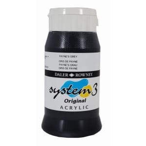Daler Rowney System 3 Original Acrylic 500ML - Paynes Grey