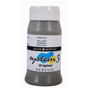 Daler Rowney System 3 Original Acrylic 500ML - Warm Grey
