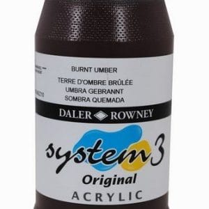 Daler Rowney System 3 Original Acrylic 500ML - Burnt Umber