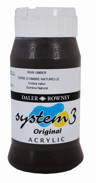 Daler Rowney System 3 Original Acrylic 500ML - Raw Umber