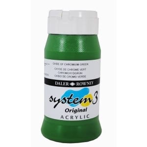 Daler Rowney System 3 Original Acrylic 500ML - Oxide Of Chromium Green