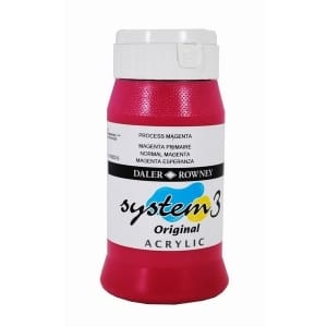 Daler Rowney System 3 Original Acrylic 500ML - Process Magenta