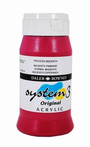 Daler Rowney System 3 Original Acrylic 500ML - Process Magenta