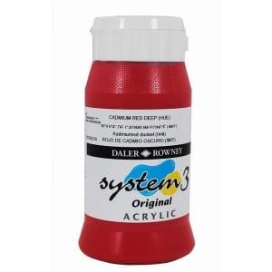 Daler Rowney System 3 Original Acrylic 500ML - Cadmium Red Deep Hue