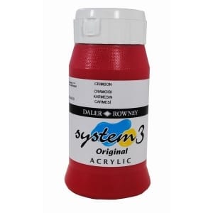 Daler Rowney System 3 Original Acrylic 500ML - Crimson