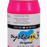 Daler Rowney System 3 Original Acrylic 500ML - Fluoroscent Pink