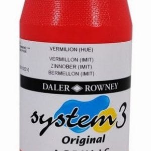 Daler Rowney System 3 Original Acrylic 500ML - Vermilion Hue