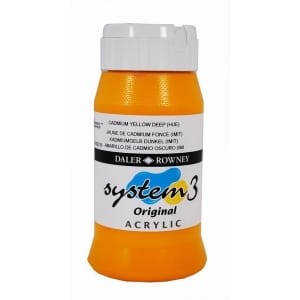Daler Rowney System 3 Original Acrylic 500ML - Cadmium Yellow Deep Hue