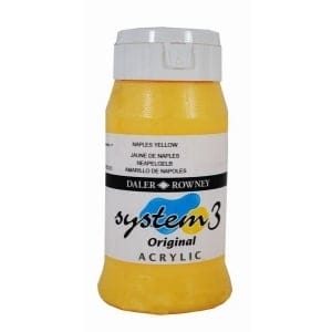 Daler Rowney System 3 Original Acrylic 500ML - Naples Yellow