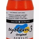 Daler Rowney System 3 Original Acrylic 500ML - Cadmium Orange Light Hue