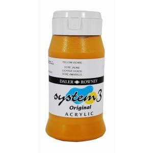 Daler Rowney System 3 Original Acrylic 500ML - Yellow Ochre