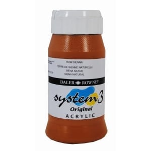 Daler Rowney System 3 Original Acrylic 500ML - Raw Sienna