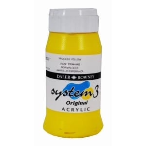 Daler Rowney System 3 Original Acrylic 500ML - Process Yellow