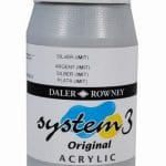Daler Rowney System 3 Original Acrylic 500ML - Silver Imit