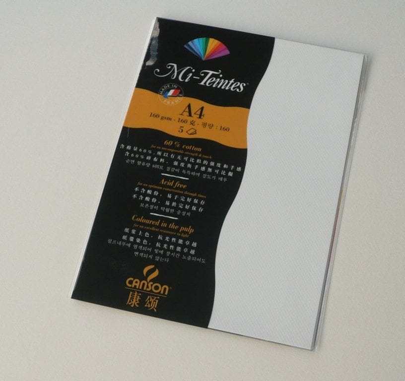 Canson Mi-Teintes A4 colour sheets 160gsm - White 335 335 white Canson Mi-Teintes A4 colour sheets 160gsm - White 335