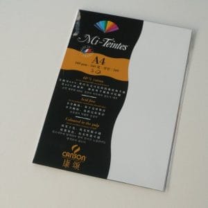 Canson Mi-Teintes A4 colour sheets 160gsm - White 335